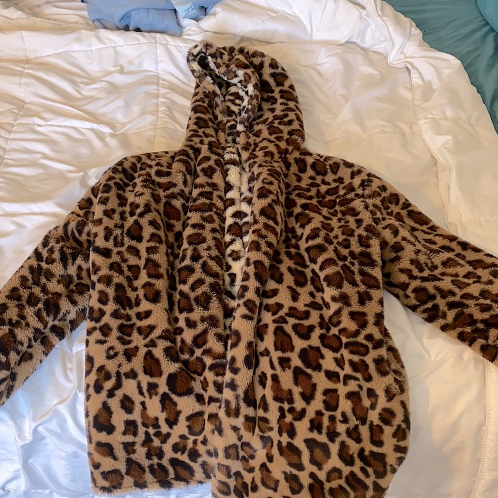 reversible leopard print coat